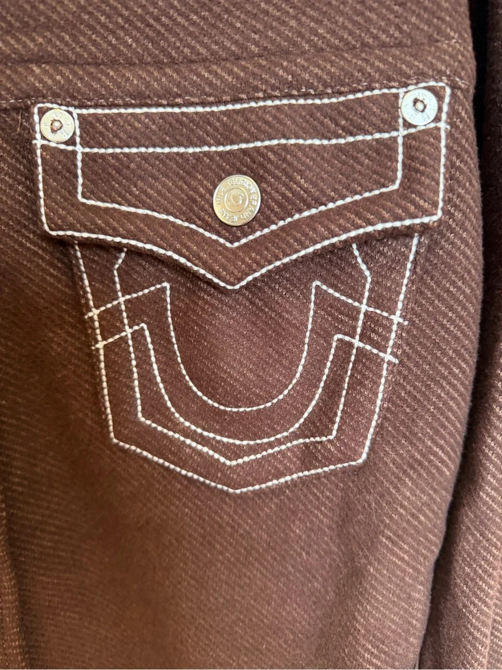 True Religion Women’s Brown Corduroy BF Shacket - NWT Small